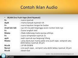 Iklan layanan masyarakat (adalah iklan yang bertujuan menyampaikan pesan sosial dengan target terhadap. Naskah Iklan Radio Semester Genap 2013 2014 Fakultas Ilmu Komputer Ppt Download