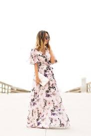 Pleated Floral Maxi Dress Wedding Guest Outfit Summer