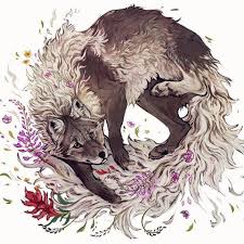 A Little Arctic Fox With Summer Coat And Some Tundra Flowers Idk If It Looks Like A Good Idea Arcticfox Tund Fox Artwork Animal Drawings Pictures To Draw