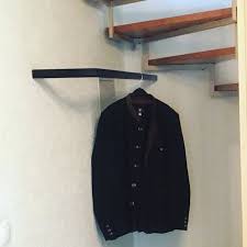 Garderobenstange L Form Schwarz Pulverbeschichtet In Ral Mit Versteckter Befestigung Material Stahl U Profil 40x40x3 Garderobe Stange Garderobenstange Stange