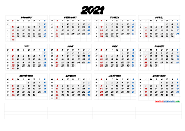 You can now get your printable calendars for 2021, 2022, 2023 as well as planners, schedules, reminders and more. Free Printable 2021 Yearly Calendar With Week Numbers 6 Templates