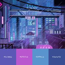 The importance of color temperature in art. Cyber Color Palette Color Palette Challenge Cool Color Palette Cyberpunk Color Palette