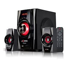 Axess 2 1 Channel Home Theater Speaker System Msbt3901rd Home Theater Speaker System Wireless Speaker System Home Theater Speakers