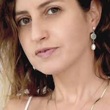 Aqua and Pearl Earrings, Bridesmaid Earrings, Bridal Earrings, Wire Wrapped  Gemstone and Pearl, Dangle, Wedding Jewelry, Blue White Mix