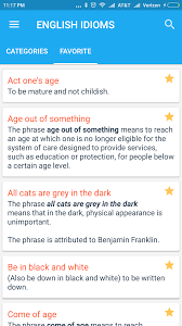 English idioms in use es una gran aplicación para android, que aparece en las aplicaciones education de android freeware. English Idioms Phrases Apk 1 2 1 Download For Android Download English Idioms Phrases Apk Latest Version Apkfab Com