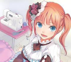 Hd Wallpaper Anime Original Blue Eyes Orange Hair Sewing Machine Short Hair Wallpaper Flare 22 hottest black haired anime girls of all time. anime original blue eyes orange hair