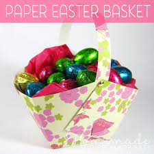 Santa isn't the only one who can write a letter to the kids! Paper Easter Basket To Make