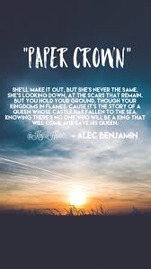 Bring Me The Horizon Can You Feel My Heart Lirik Terjemahan Paper Crown By Alec Benjamin Created By Keys2hearts Music Quotes Lyrics Song Qoutes Song Quotes