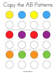 Plastic page protectors (optional) your choice of art supply: Copy The Ab Patterns Coloring Page Twisty Noodle