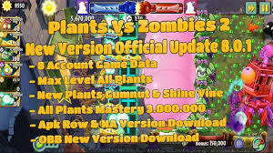 Plants Vs Zombies 2 New Update Official 8 0 1 Game Data New Plants Max Game Data Plants Vs Zombies Real Life Zombies