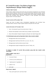 Doc Contoh Procedure Text Bahasa Inggris Dan Terjemahannya Bahruddin Din Academia Edu