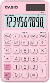 Casio Sl 310uc Pk Calculatrice De Poche Rose Calcul Soin Infirmier Aide Soignante