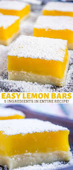 Easy Lemon Bars In 2020 Lemon Bars Easy Easy Bar Recipes Lemon Dessert Recipes