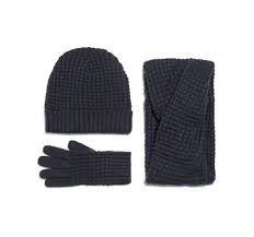 Image 1 Of Set Of Ribbed Hat Snood And Gloves From Zara