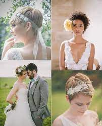 9 Short Wedding Hairstyles For Brides With Short Hair Confetti Ie Short Hair Bride Wedding Hairstyles Bride Short Wedding Hair