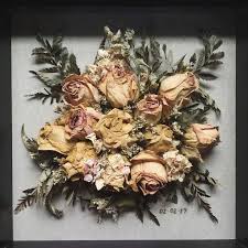 Shadow Box Frame Dried Wedding Bouquet Wedding Shadow Box Bouquet Shadow Box Flower Shadow Box