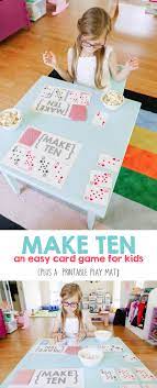 A card game is a great way to connect readers to the characters and events in a book. Make Ten An Easy Card Game For Kids Mama Papa Bubba