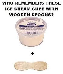 Ice Cream Cup With A Wooden Spoon Elementary School Childhood My Childhood Memories My Childhood