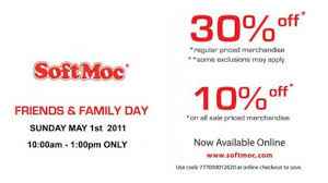 Soft Moc Canada Friends And Family Day Save 30 Off Regular Prices