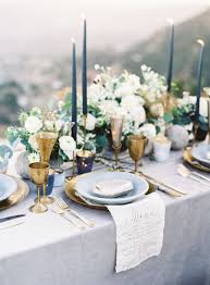 Style Me Pretty Wedding Table Settings Blue Table Settings Wedding Tablescapes