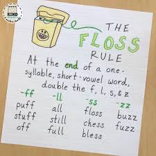 Floss Rule For First Grade Phonics This Anchor Chart Is Simple Yet Effective My Students Loved Looking First Grade Phonics Phonics Rules Teaching First Grade