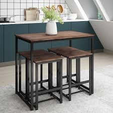 Table made of pine wood, veneers and engineered wood. Tiramisubest Kitchen Counter Height Pub Table Set Overstock 33600331