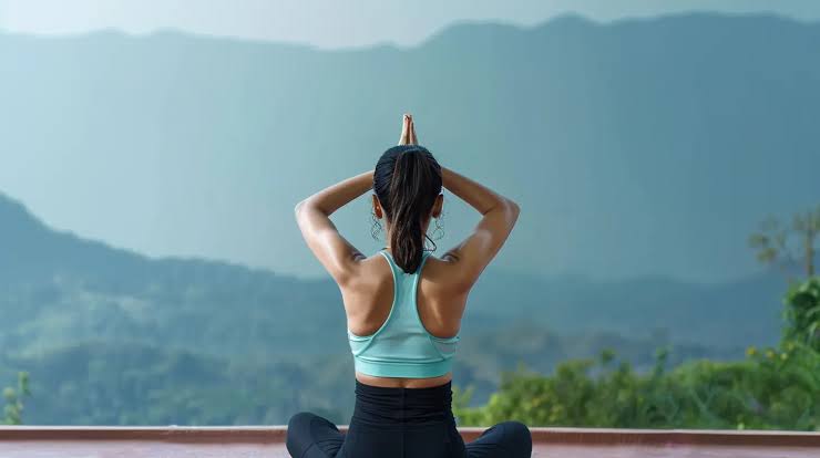 Mindful yoga movement wellness flow