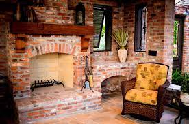 If you have painted brick whose look you want to change, try distressing. Outdoor Fireplace Baton Rouge La Photo Gallery Landscaping Network