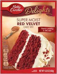 (15 ounce) box betty crocker gluten free yellow cake mix. Betty Crocker Delights Super Moist Red Velvet Cake Mix