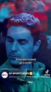 Arteta when Arsenal gets a corner. 😂, #Arsenal #EPL