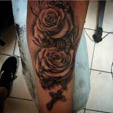 With that said, many get rosary beads purely for aesthetics or to fend off negativity. Roses And Rosary Beads By Bullseye Tattoo Artist Victormodafferi Rosary Tattoo Rosary Bead Tattoo Bullseye Tattoo