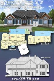 A traditional 2 story house plan presents the main living spaces (living room, kitchen, etc) on the main level, while all bedrooms reside upstairs. Plan 24382tw 3 Bed Craftsman With Angled Garage For A Rear Sloping Lot In 2021 Craftsman House Plans Ranch House Plans Craftsman House