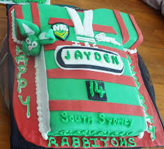 South Sydney Rabbitoh S Shirt Cake By Novy Nrl Rugby League Nrl Rugby League Sport Cakes