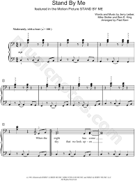Ben E King Stand By Me Sheet Music Easy Piano Piano Solo In C Major Transposable Download Print Sheet Music Easy Piano Download Sheet Music