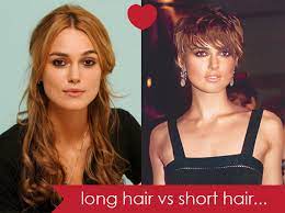 Square, long, oval and round faces, for example, would all need different styled fringes and cuts. Long Hair Vs Short Hair Hair Romance