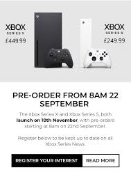Game Have Announced Pre Orders Will Go Live At 8am On The 22nd Xboxseriesx