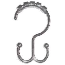 Zenith Products Liner Roller Shower Curtain Hooks Walmart Com Double Shower Curtain Shower Curtain Hooks Double Shower