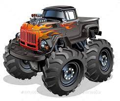 Cartoon Monster Truck Monster Trucks Car Cartoon Monster Truck Art