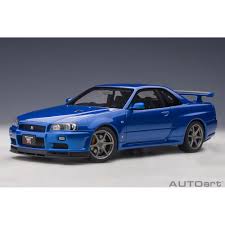 AUTOart - 1:18 Nissan Skyline GT-R (R34) V-spec II (Bayside Blue)