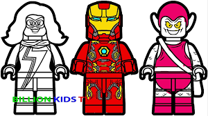 Coloring pages with the printable pictures from marvel comics will introduce you with the character called green goblin. Lego Iron Man Vs Lego Ms Marvel Vs Lego Green Goblin Coloring Book Coloring Pages Kids Fun Art Video Dailymotion