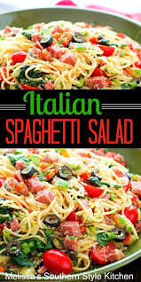 I have this california spaghetti salad on the the blog that is my most popular summer recipe. Italian Spaghetti Salad With Spinach Spaghetti Salad Pasta Salad Italian Salad Recipes