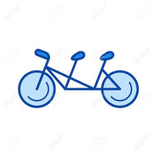 Tandemfahrrad Vektorlinie Ikone Lokalisiert Auf Weissem Hintergrund Tandem Fahrrad Linie Symbol Fur Infografik Website Oder App Blaues Symbol Das Auf Einem Rastersystem Entworfen Ist Lizenzfrei Nutzbare Vektorgrafiken Clip Arts Illustrationen