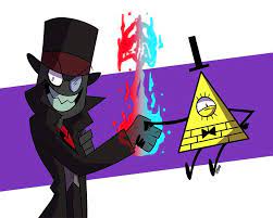 Black Hat And Bill Cipher Villainous Crossover Cartoon Crossovers Anime