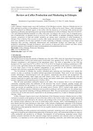 Pdf Review On Coffee Production And Marketing In Ethiopia