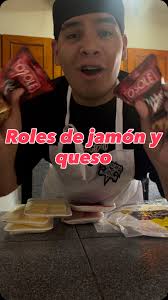 🧀Roles de jamón y queso🧀 , Necesitas:, -salsa osole ,
