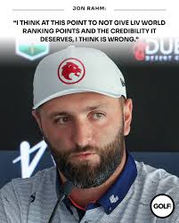 Jon Rahm says it's "wrong" that LIV doesn't have the "credibility it  deserves" as well as world ranking points or spots into the men's Major  championships
