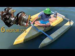 Building Porous Boats Running Engines Of 6 Motor 775 20km H Youtube Lodka Dvigatel Stroitelstvo