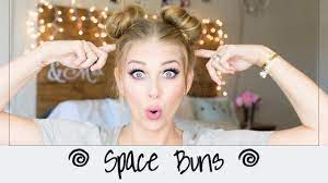Double french messy bun updo cute girls hairstyles. Space Buns Double Buns Hair Tutorial Youtube