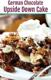 German Chocolate Upside Down Cake Spicy Southern Kitchen Recipe Cake Recipes Chocolate Cake Recipe German Chocolate Cake Recipe
