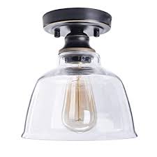 About 29% of these are chandeliers & pendant lights, 4% are led ceiling lights, and 0% are led track a wide variety of glass lighting fixtures options are available to you, such as lighting solutions service, design style, and material. Buy Hmvpl Semi Flush Ceiling Lamp Industrial Glass Close To Ceiling Light Farmhouse Pendant Lighting Fixtures Edison Lights For Kitchen Island Dining Room Bedroom Foyer Hallway Entryway Online In Thailand B07r7q6g2k